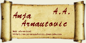 Anja Arnautović vizit kartica